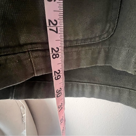 ORVIS Canvas Blazer Jacket cotton Olive green Mens SIZE 44 leather patch elbow - Picture 8 of 9